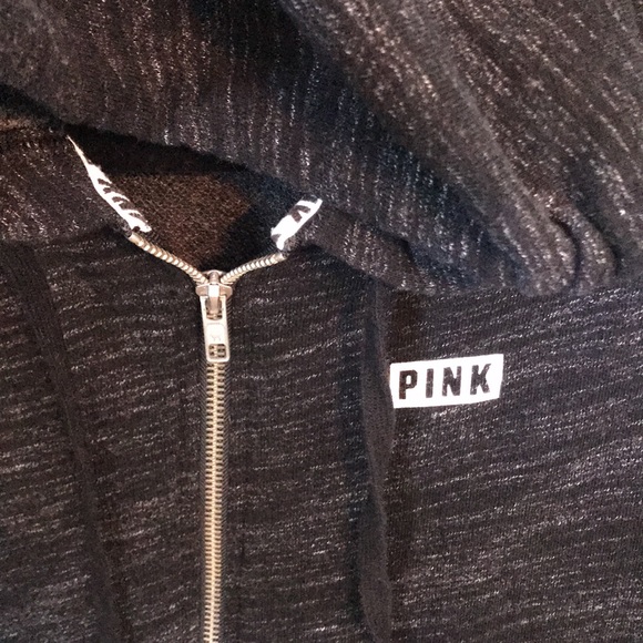 Victoria Secret Pink Oversized Zip Up Hoodie! Size Small - Picture 2 of 4